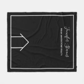 Couverture Polaire Immobilier Maison Monogram Realtor Black (Devant (Horizontal))