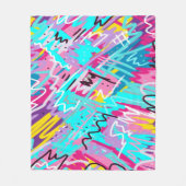 Couverture Polaire Impression Abstraite expressive en gras (Devant)
