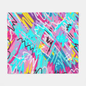 Couverture Polaire Impression Abstraite expressive en gras (Devant (Horizontal))