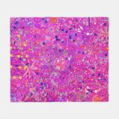 Couverture Polaire Impression abstraite Jubilé Magenta (Devant (Horizontal))