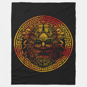 Couverture Polaire Impression artistique du Bouclier antique de Zeus