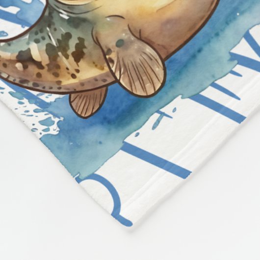 Couverture Polaire Impression bleue de Mudskipper Kawaii (Coin)