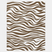 Couverture Polaire Impression Brown de la peau Zebra (Devant)