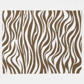 Couverture Polaire Impression Brown de la peau Zebra (Devant (Horizontal))