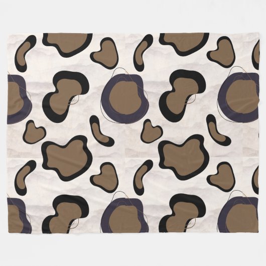 Couverture Polaire Impression Brown de vache (Devant (Horizontal))