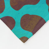 Couverture Polaire Impression Brown et Turquoise dalmate (Coin)