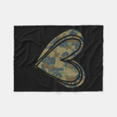 Couverture Polaire Impression Camouflage Coeur Saint-Valentin (Devant (Horizontal))