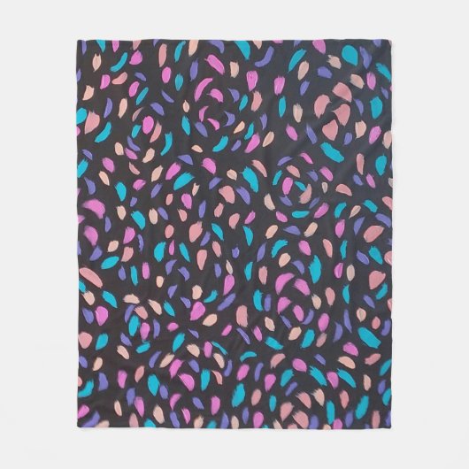 Couverture Polaire Impression couleur de vol de minuit (Devant)