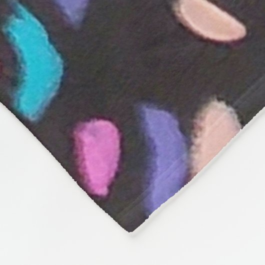 Couverture Polaire Impression couleur de vol de minuit (Coin)