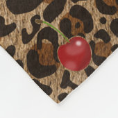 Couverture Polaire Impression d'animal Léopard Guépard Motif Cerise R (Coin)