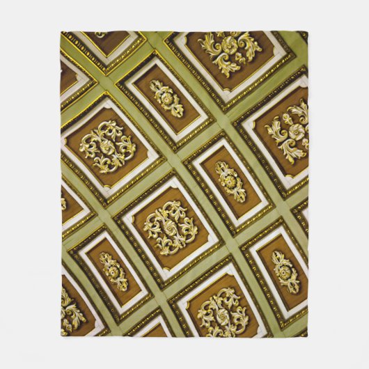 Couverture Polaire Impression d'architecture verte et Brown (Devant)