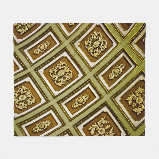 Couverture Polaire Impression d'architecture verte et Brown (Devant (Horizontal))