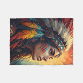 Couverture Polaire Impression d'art esprit tribal coloré (Devant (Horizontal))