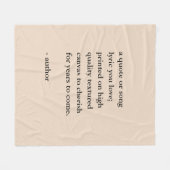 Couverture Polaire Impression de citation personnalisée (Devant (Horizontal))