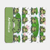 Couverture Polaire Impression de grenouille (Devant (Horizontal))