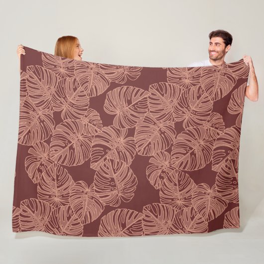 Couverture Polaire Impression de motif hawaïen Aloha (En situation)