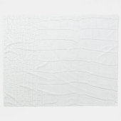 Couverture Polaire Impression de peau de crocodile blanc neuf (Devant (Horizontal))