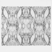 Couverture Polaire Impression de peau de serpent blanc (Devant (Horizontal))