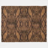 Couverture Polaire Impression de peau de serpent marron (Devant (Horizontal))