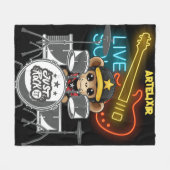 Couverture Polaire Impression de singe Rockstar (Devant (Horizontal))