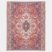 Couverture Polaire Impression de tapis de soie persan (Devant)