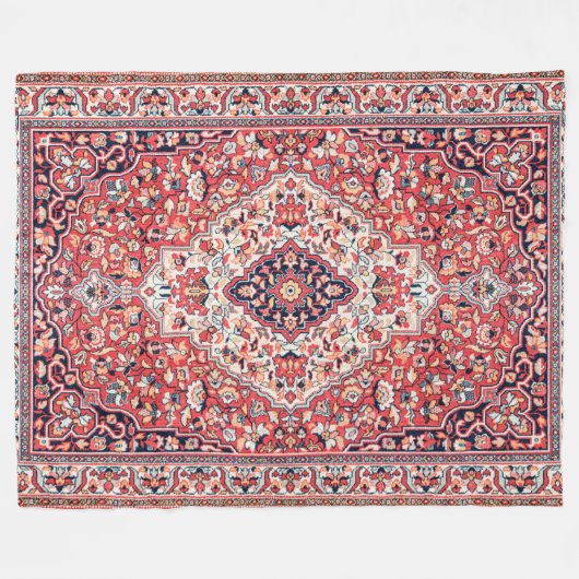 Couverture Polaire Impression de tapis de soie persan (Devant (Horizontal))