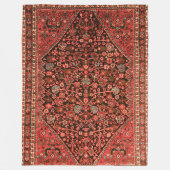 Couverture Polaire Impression de tapis de soie persan (Devant)