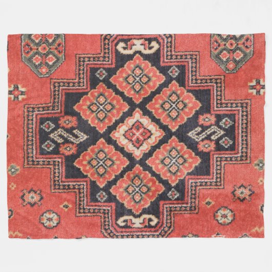 Couverture Polaire Impression de tapis de soie persan (Devant (Horizontal))