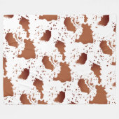 Couverture Polaire Impression de vache Brown (Devant (Horizontal))