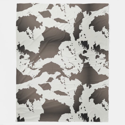 Couverture Polaire Impression de vache gris (Devant)