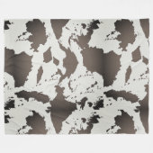 Couverture Polaire Impression de vache gris (Devant (Horizontal))