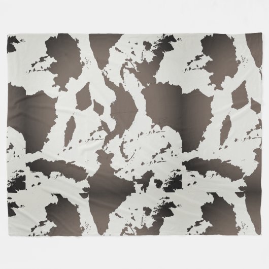 Couverture Polaire Impression de vache gris (Devant (Horizontal))