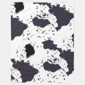 Couverture Polaire Impression de vache noire (Devant)