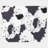 Couverture Polaire Impression de vache noire (Devant (Horizontal))