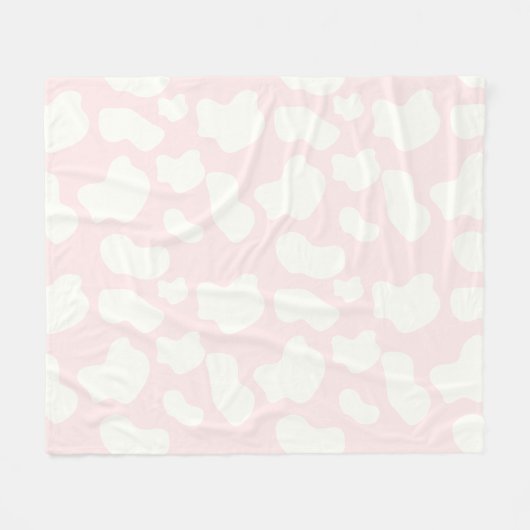 Couverture Polaire Impression de vache rose (Devant (Horizontal))