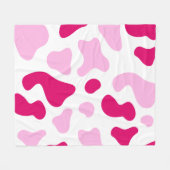 Couverture Polaire Impression de vache rose (Devant (Horizontal))