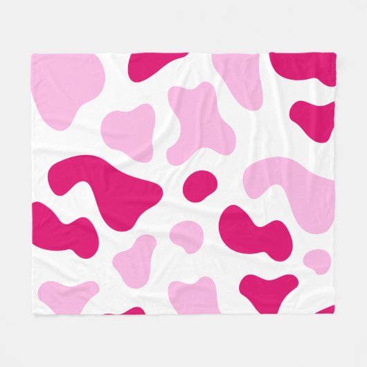Couverture Polaire Impression de vache rose (Devant (Horizontal))