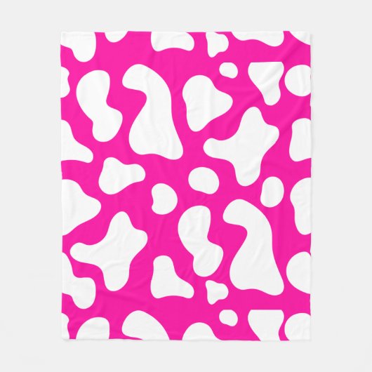 Couverture Polaire Impression de vache rose (Devant)