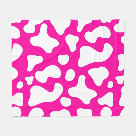 Couverture Polaire Impression de vache rose (Devant (Horizontal))