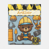 Couverture Polaire Impression des amateurs de construction d'ours (Devant)