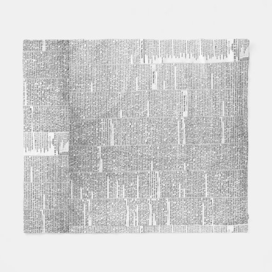 Couverture Polaire Impression des journaux (Devant (Horizontal))