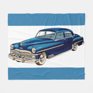 Couverture Polaire Impression DeSoto bleue 1950