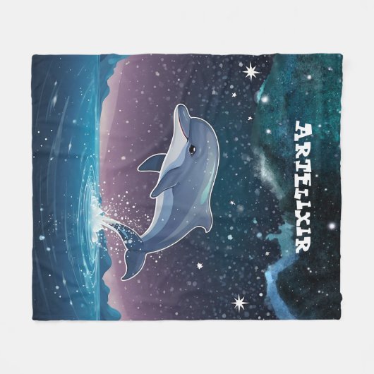 Couverture Polaire Impression Dolphin Dreamy (Devant (Horizontal))