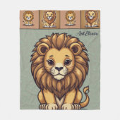 Couverture Polaire Impression du groupe de lions (Devant)