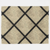 Couverture Polaire Impression d'un design rustique de brique beige (Devant (Horizontal))