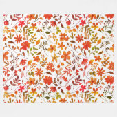 Couverture Polaire Impression florale aquarelle (Devant (Horizontal))