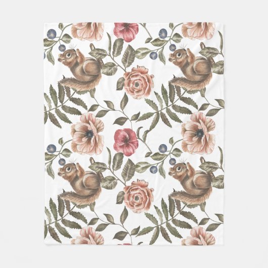 Couverture Polaire Impression florale de tamia (Devant)