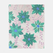 Couverture Polaire Impression florale Festive Vert Mint (Devant)