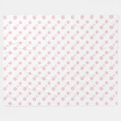 Couverture Polaire Impression florale rose sur blanc (Devant (Horizontal))
