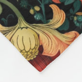 Couverture Polaire Impression florale rouge William Morris (Coin)